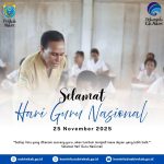 Biru dan Putih Modern Selamat Hari Guru Nasional Instagram Post - 1